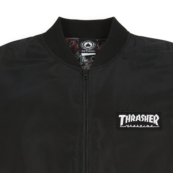 Thrasher куртка BOMBER JACKET BLACK - фото 13858