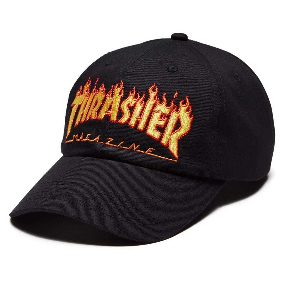 Thrasher кепка FLAME OLD TIMER HAT BLACK - фото 13867