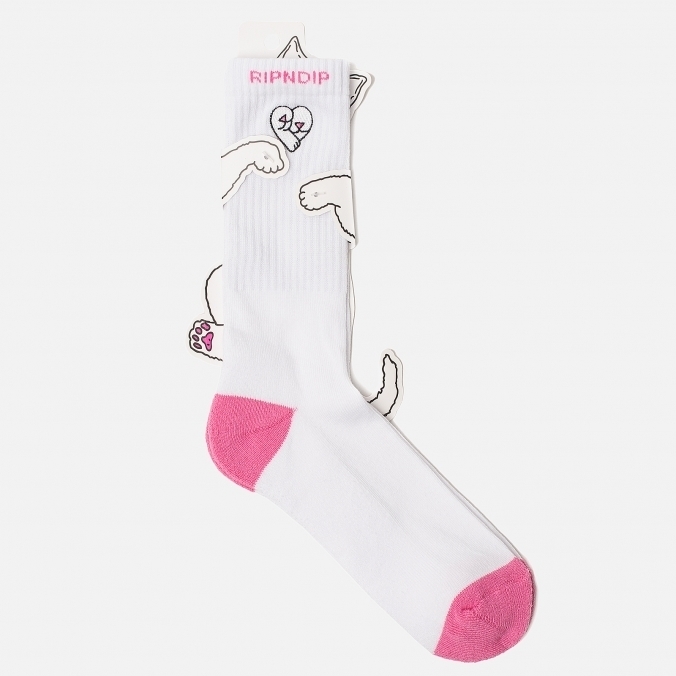 RIPNDIP Носки Love Nerms Socks White / Pink - фото 14284