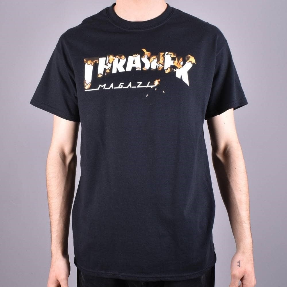 Thrasher футболка INTRO BURNER S/S BLACK - фото 14541