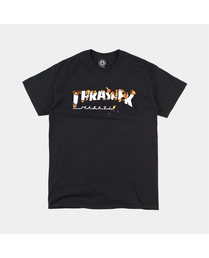 Thrasher футболка INTRO BURNER S/S BLACK - фото 14542