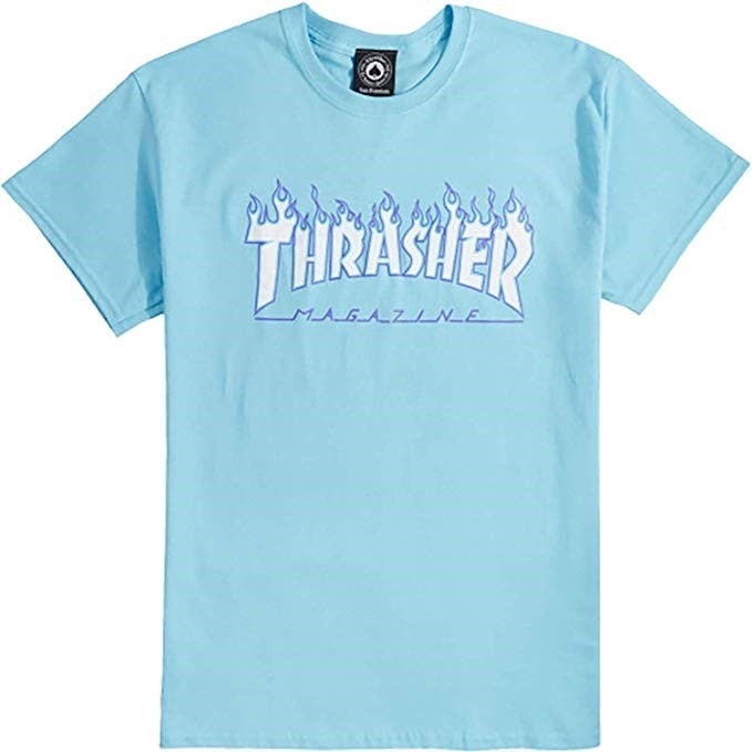 Thrasher футболка FLAME S/S SKY BLUE - фото 14548
