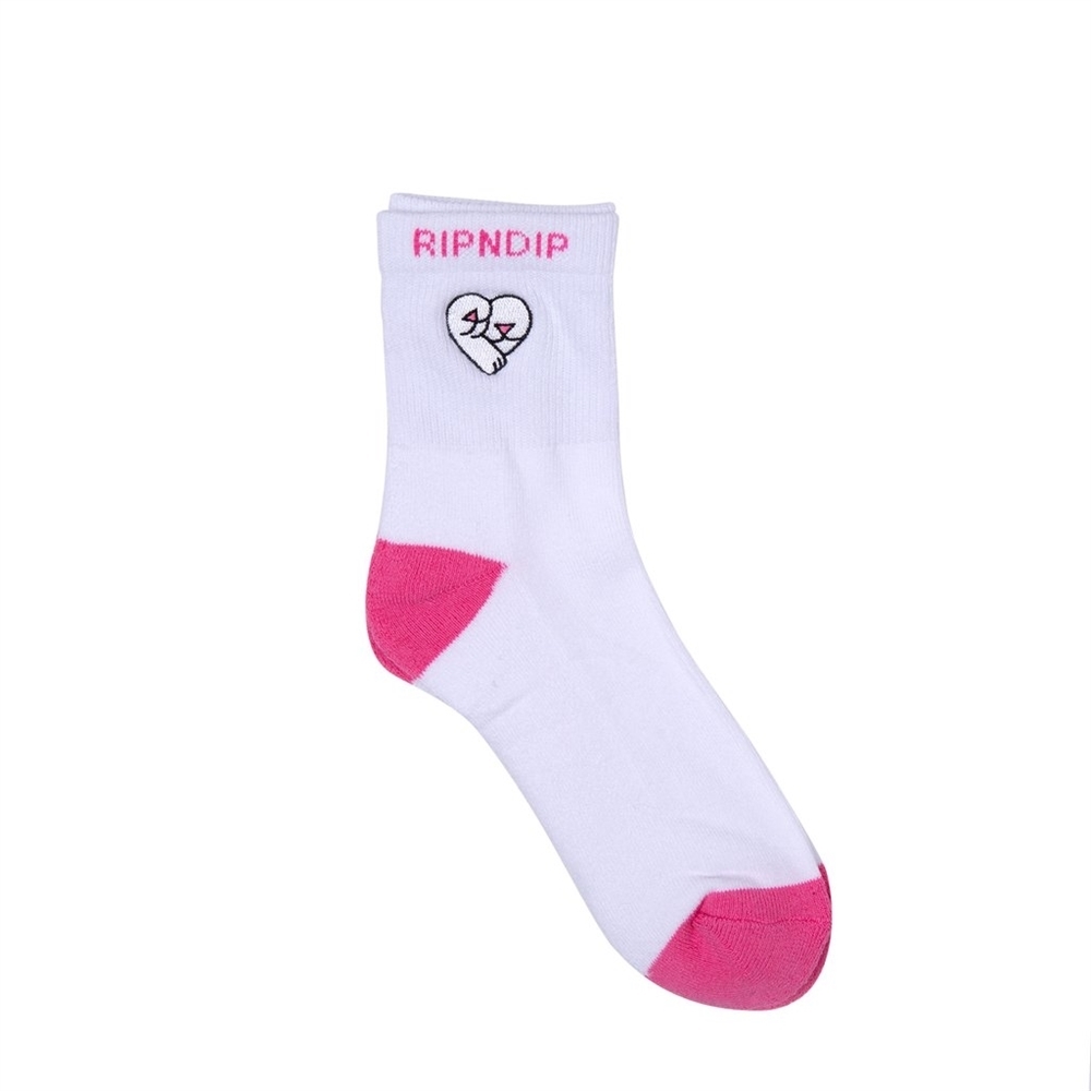 Носки Ripndip Love Nerm Mid Socks White / Pink - фото 15154