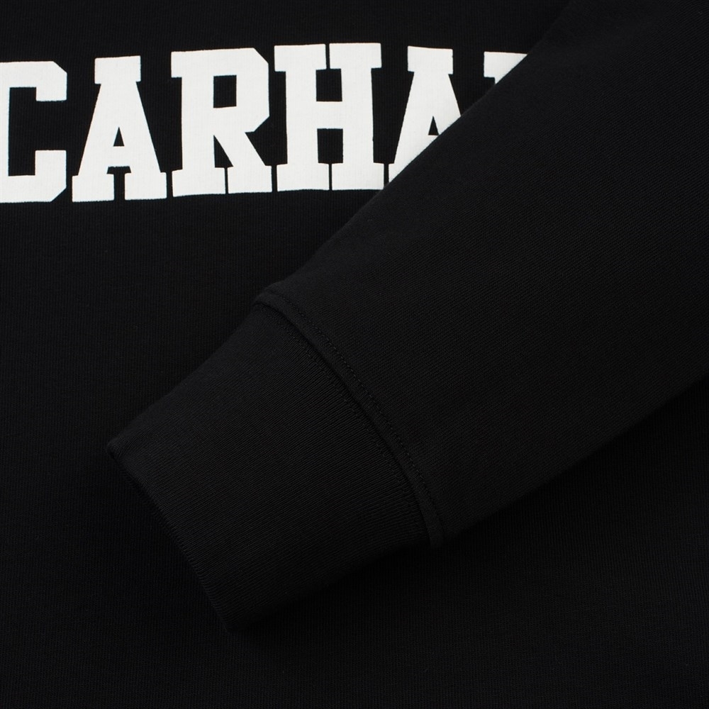 Carhartt WIP толстовка Hooded College Sweatshirt BLACK / WHITE - фото 16271