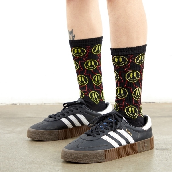 Волчок Носки ACID SMILES черный - фото 16979