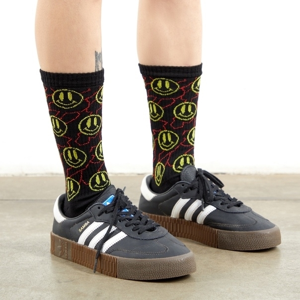 Волчок Носки ACID SMILES черный - фото 16980