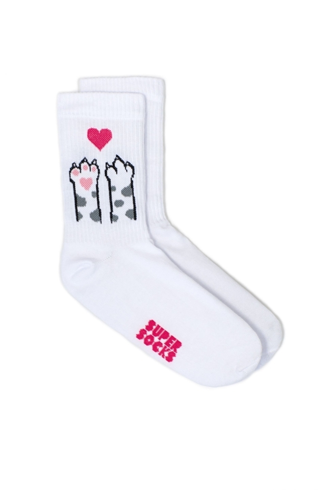Носки SUPER SOCKS Цап-царап (Размер носков 35-40, ЦВЕТ Белый ) - фото 17048