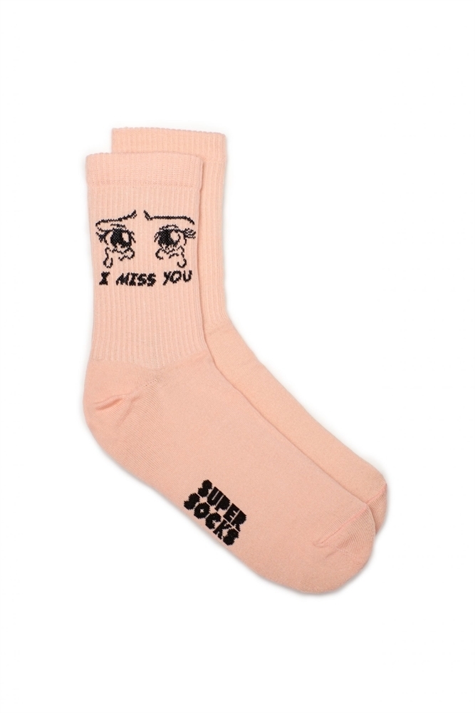 Носки SUPER SOCKS I Miss You (Размер носков 40-45, ЦВЕТ Розовый ) - фото 17098