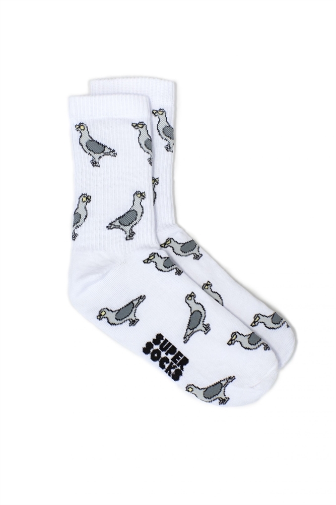 Носки SUPER SOCKS Серый Голубь (Размер носков 40-45, ЦВЕТ Белый ) - фото 17105