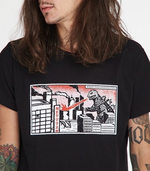 Футболка MEDOOZA "Godzilla" (черный) - фото 19173