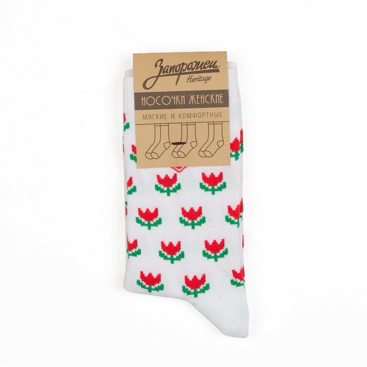 Носки ЗАПОРОЖЕЦ Цветочки женские - фото 21250