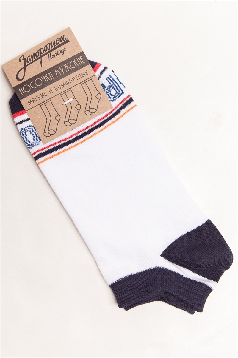 Носки ЗАПОРОЖЕЦ Спорт Печать короткие Белый - фото 21297