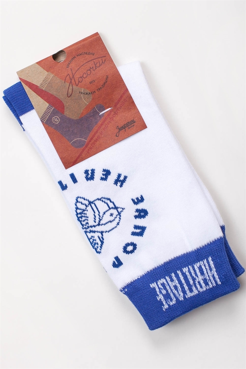 Носки ЗАПОРОЖЕЦ Лого Птица Белый - фото 21332