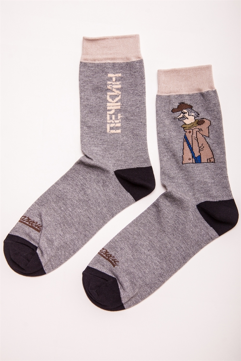 Носки ЗАПОРОЖЕЦ Печкин-18 Серый - фото 21337