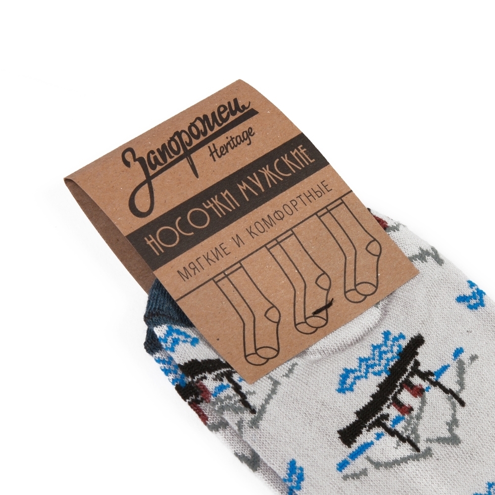 Носки ЗАПОРОЖЕЦ Корабль короткие 41-45 - фото 21492