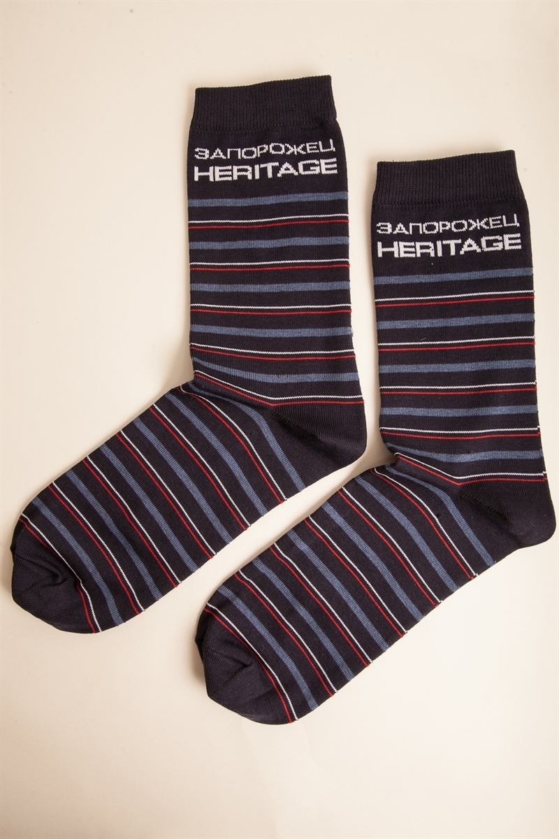 Носки ЗАПОРОЖЕЦ HERITAGE Полоски 2019 Темно-Синий - фото 21500