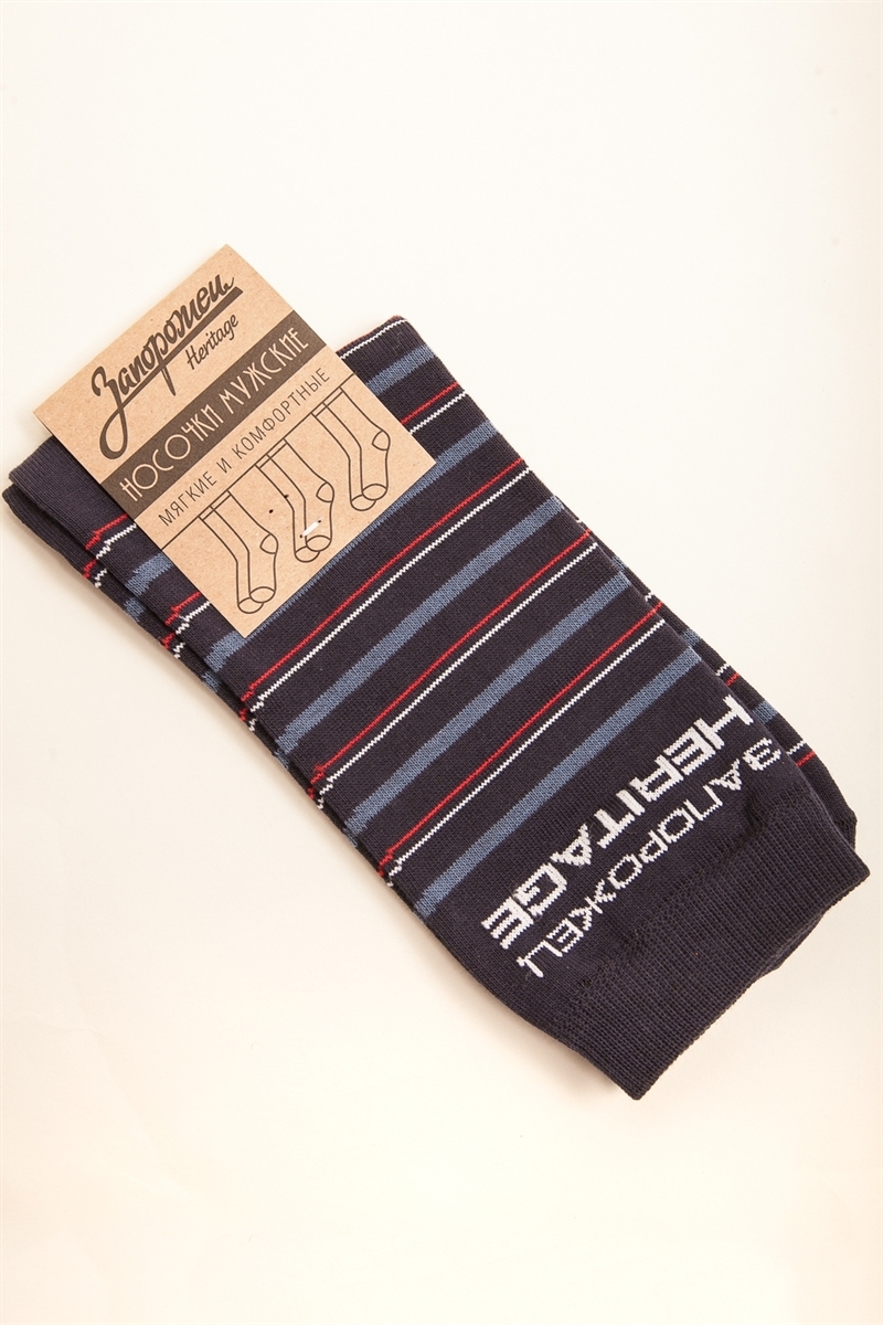 Носки ЗАПОРОЖЕЦ HERITAGE Полоски 2019 Темно-Синий - фото 21501