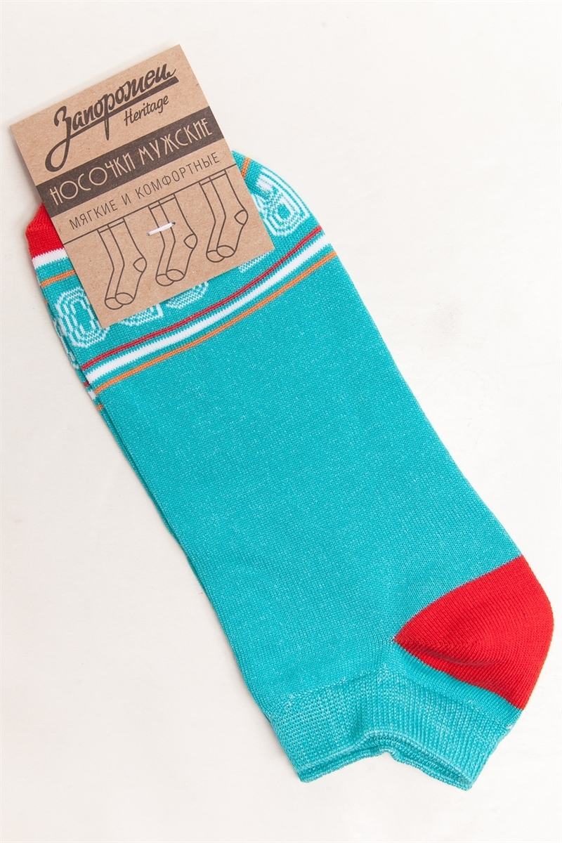 Носки ЗАПОРОЖЕЦ Спорт Печать короткие Светло-Зеленый 35-40 - фото 21524