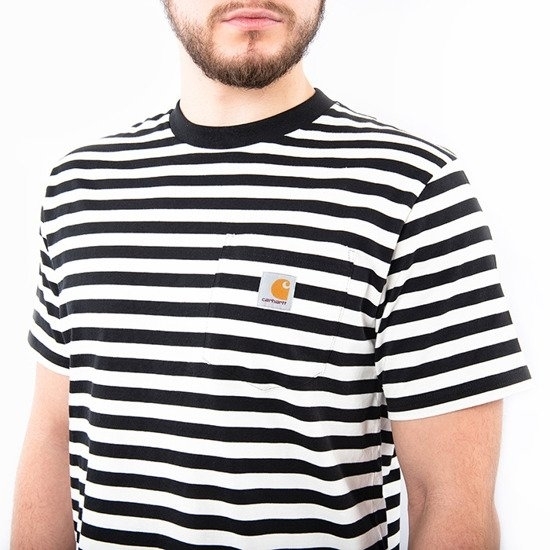Футболка кор. рукав CARHARTT WIP SCOTTY STRIPE, BLACK / WAX I027732 - фото 21691