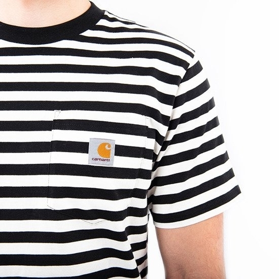 Футболка кор. рукав CARHARTT WIP SCOTTY STRIPE, BLACK / WAX I027732 - фото 21693