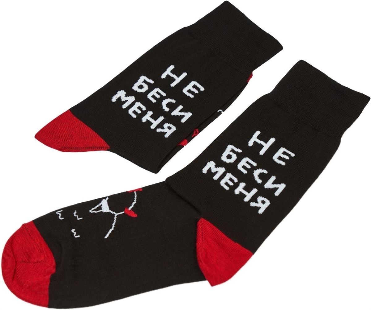 Носки St. Friday socks Голубь мира черный.красный - фото 23539