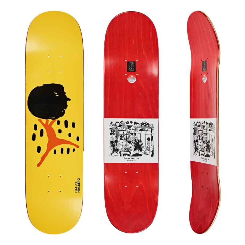 Дека для скейтборда Polar HJALTE HALBERG - Big Head - Yellow - 8.0" - фото 23817