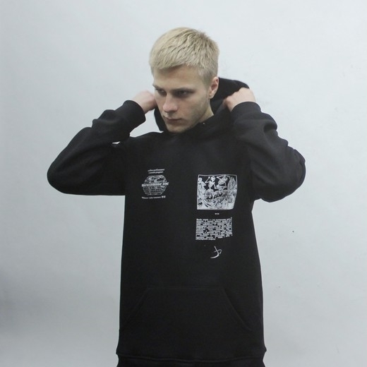 Толстовка Колос "Worldwide die" черная - фото 24483