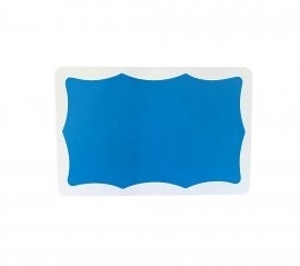 Стикер Wave белый / голубой 8x12 см. - фото 27156
