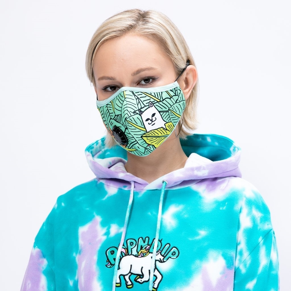 RIPNDIP Маска Nermal Leaf Ventilated Mask Black Camo - фото 27289