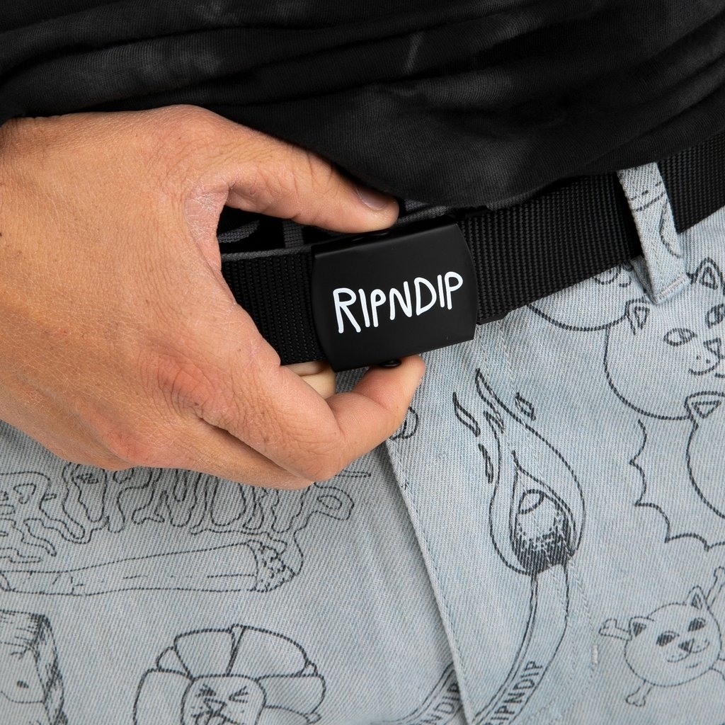 RIPNDIP Ремень Logo Web Belt Black - фото 27309