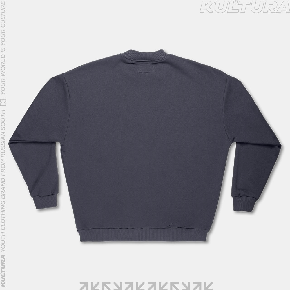 Толстовка КУЛЬТУРА oversize  "basic", графит - фото 31463