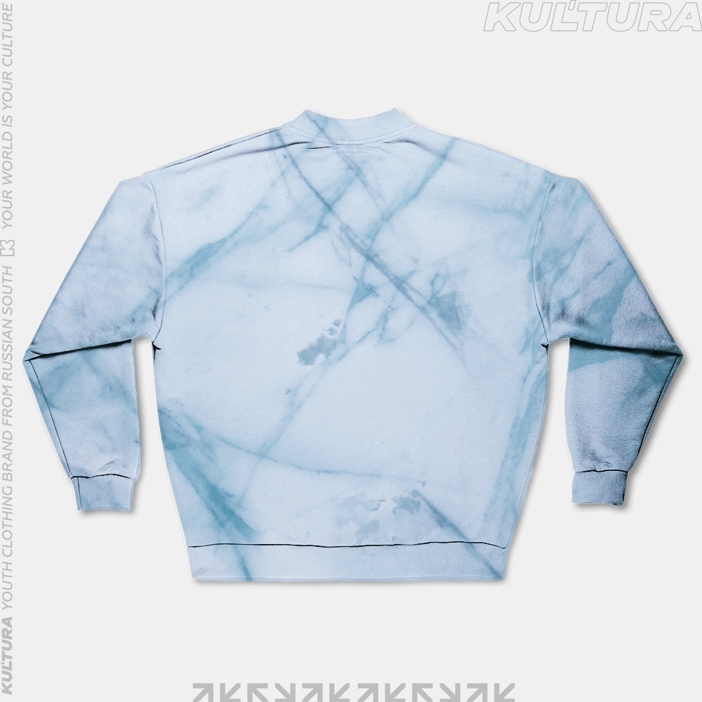 Толстовка КУЛЬТУРА oversize  "basic", tie dye голубой - фото 31469
