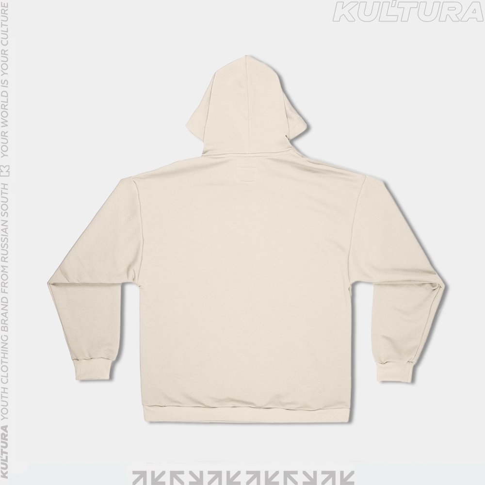 Худи КУЛЬТУРА oversize  "basic" 2.0, с начесом, экрю - фото 32495