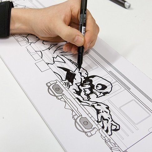 Скетчбук FLUX Stockholm subway 594x180mm 40страниц 170гр. - фото 32635