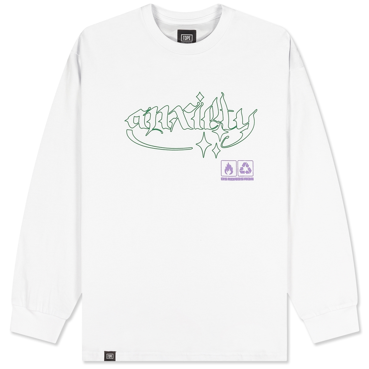 Горе Лонгслив ANXIETY LS TEE белый - фото 34060