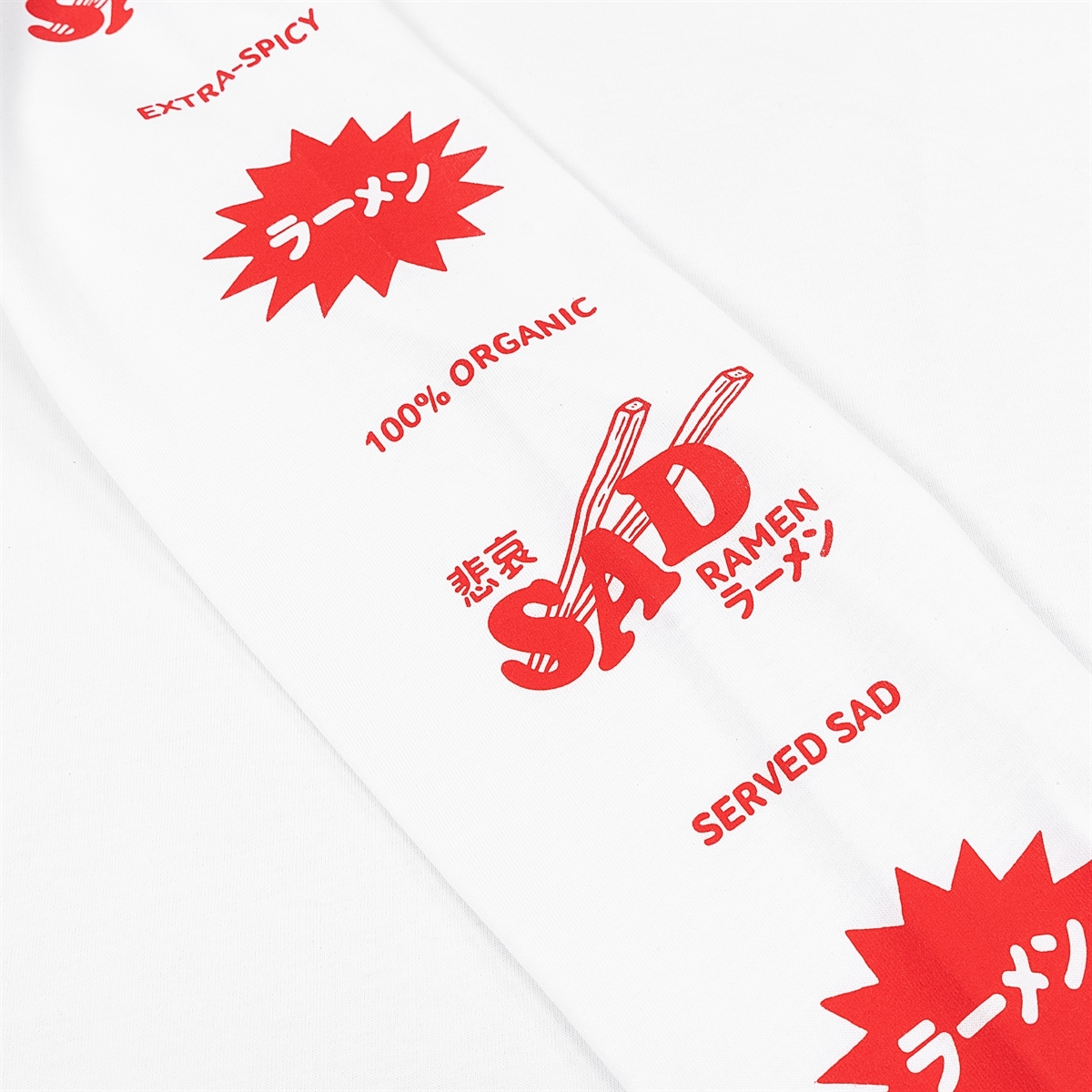 Горе Лонгслив SAD RAMEN LS TEE белый - фото 34156