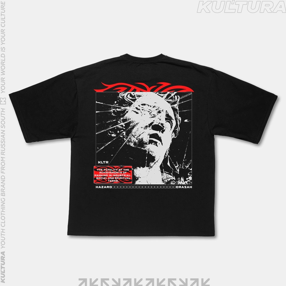 Футболка КУЛЬТУРА oversize,"Stranger",  черный - фото 34337