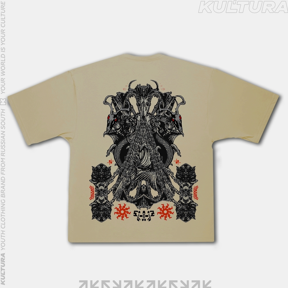 Футболка КУЛЬТУРА oversize,"Carpicorn",  бежевый - фото 34339