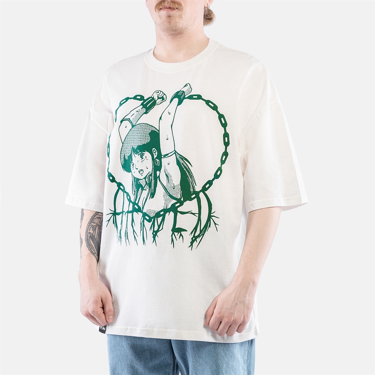 Футболка Горе CHAINS RLXD SPLTB TEE ecru - фото 37023