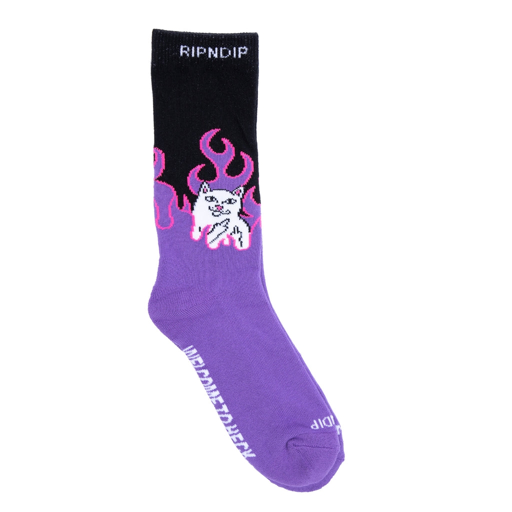 Носки RIPNDIP Welcome To Heck Socks Black / Purple / Pink - фото 37624