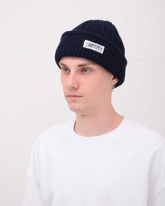 Шапка ANTEATER Ant-Hat2-Waffle-Navy - фото 38423