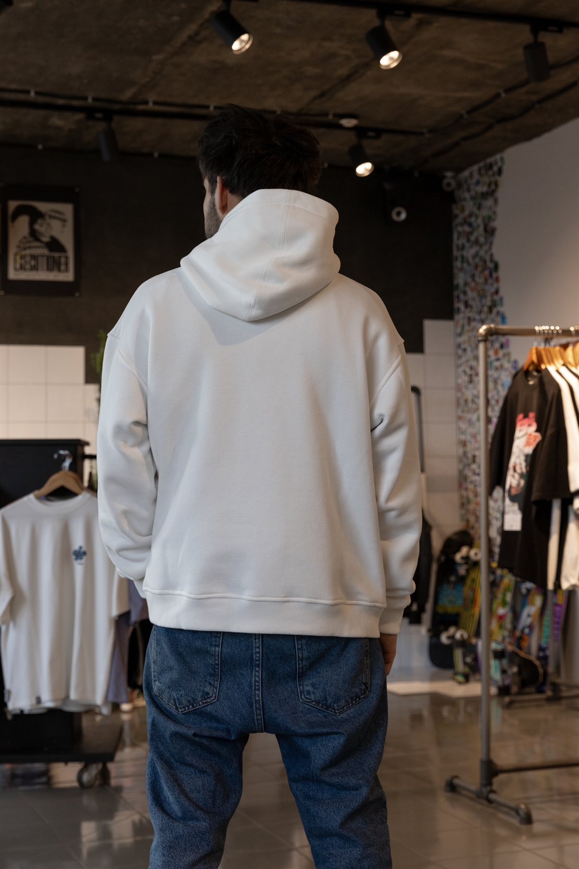 Худи БОРДШОП#1 oversize basic белый - фото 39193