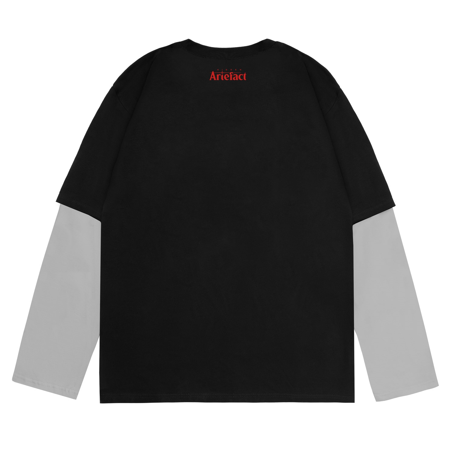 Лонгслив с двойным рукавом ATF Witchcraft/Fire Черный/Серый - фото 39357