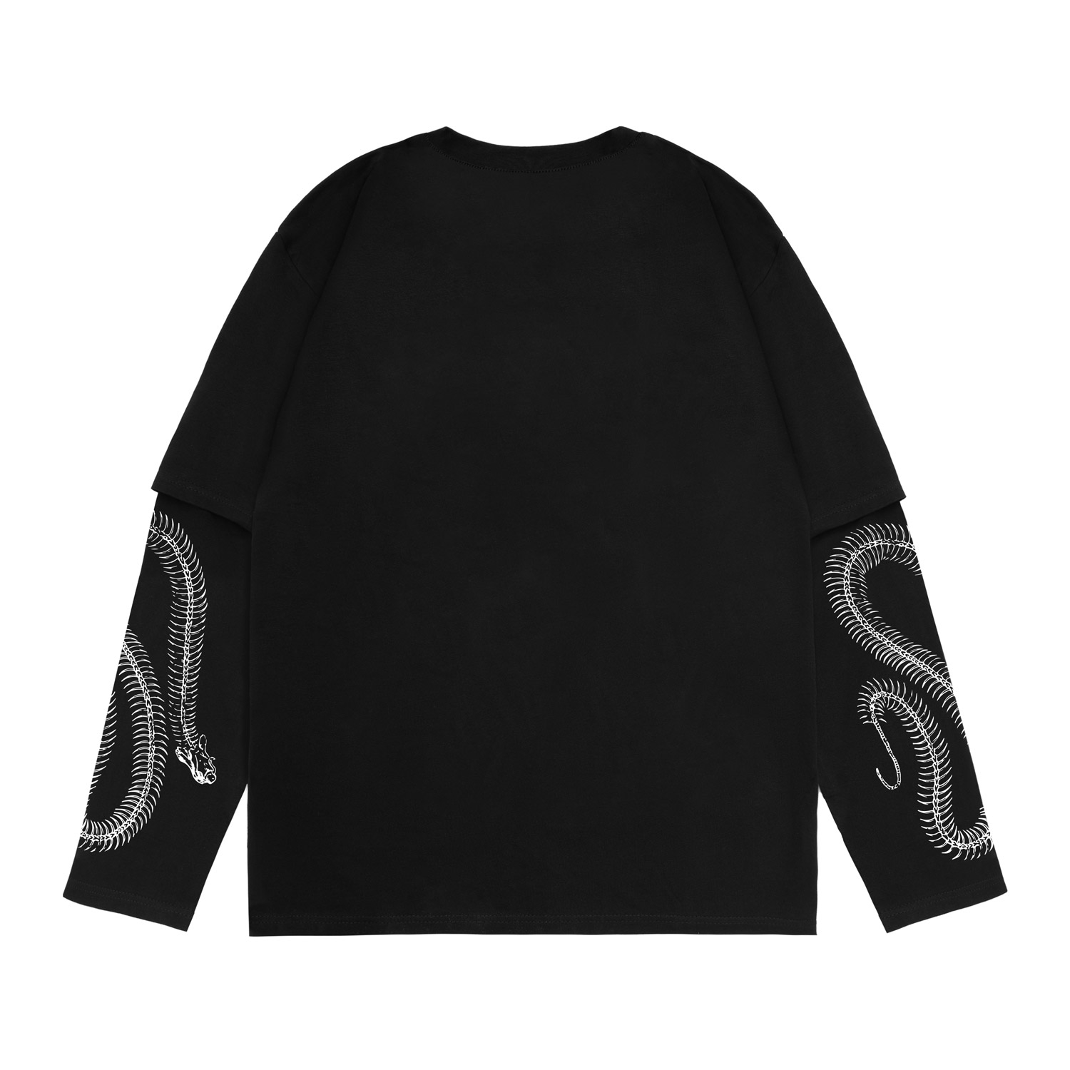 Лонгслив с двойным рукавом ATF Bones Черный/Черный - фото 39418
