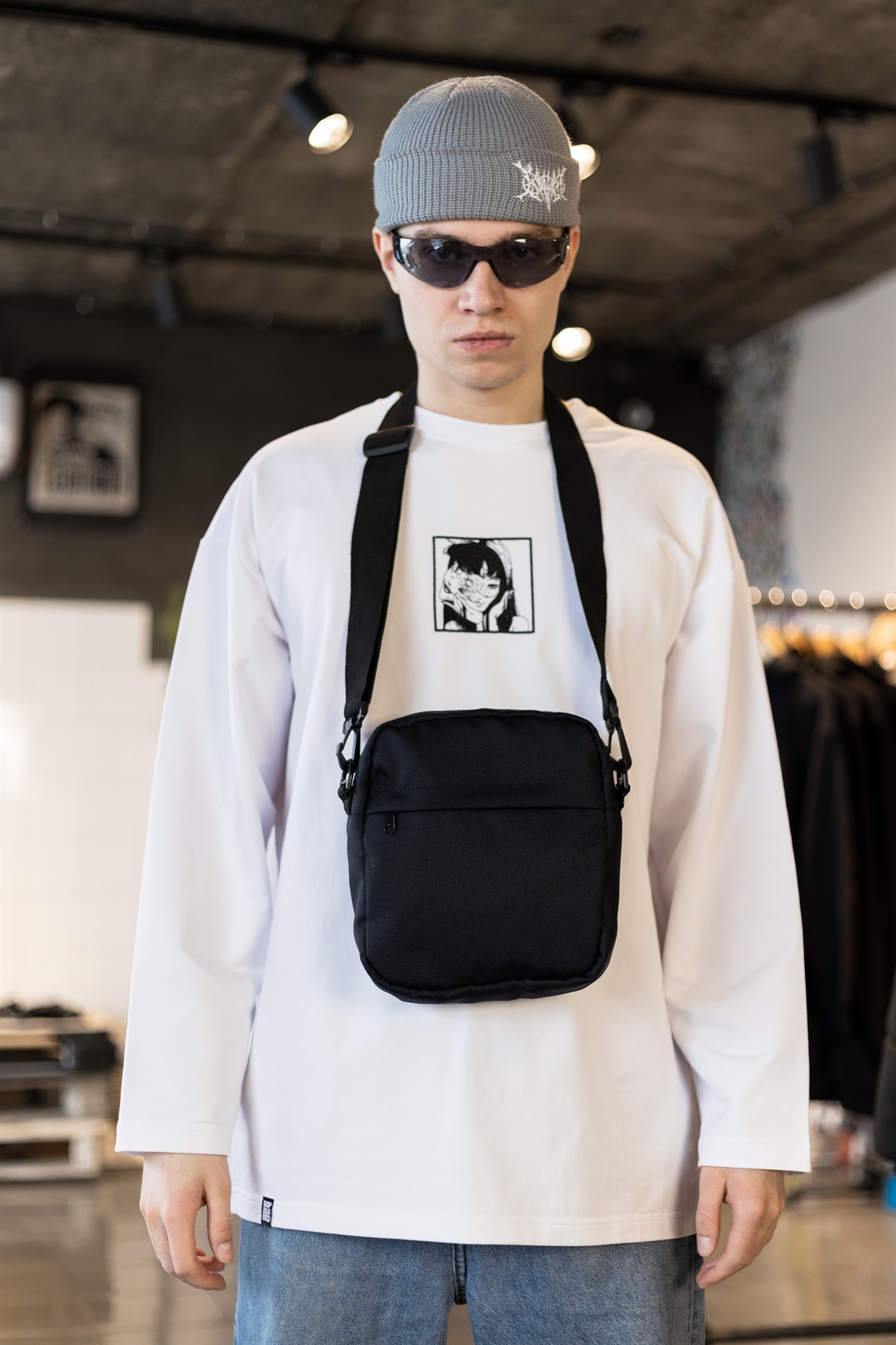 Сумка мессенджер БОРДШОП1 L basic черный - фото 39938