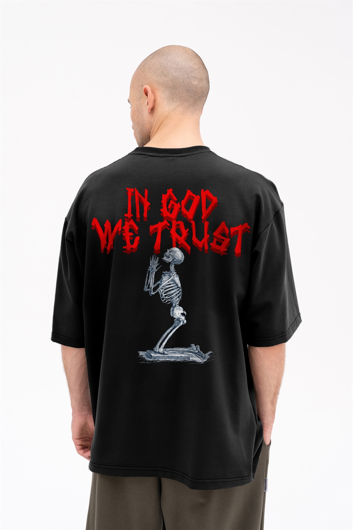 Футболка КУЛЬТУРА oversize "We trust", черный - фото 42432