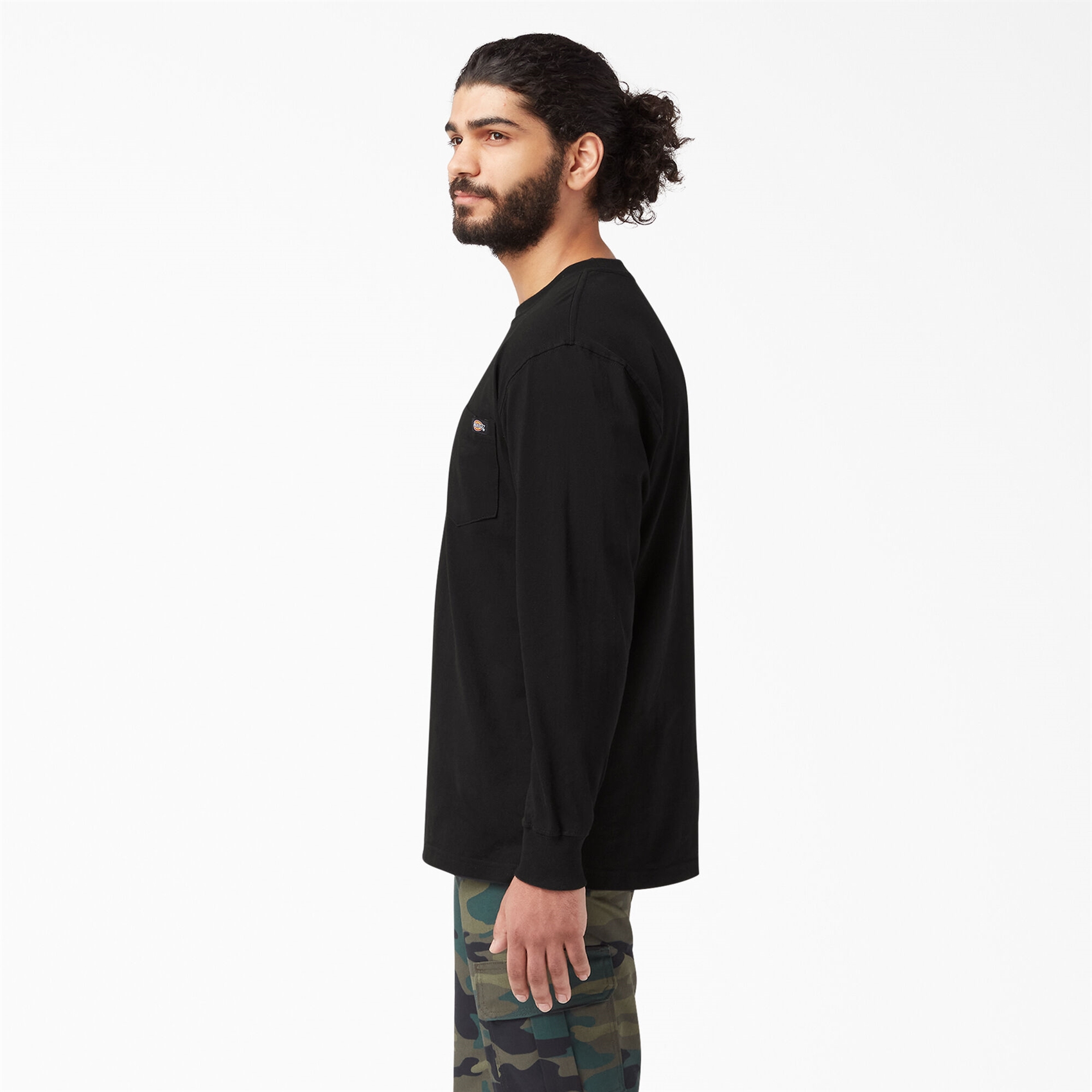 Лонгслив Dickies SKATEBOARDING HEAVYWEIGHT SHORT SLEEVE POCKET TEE Черный - фото 43722