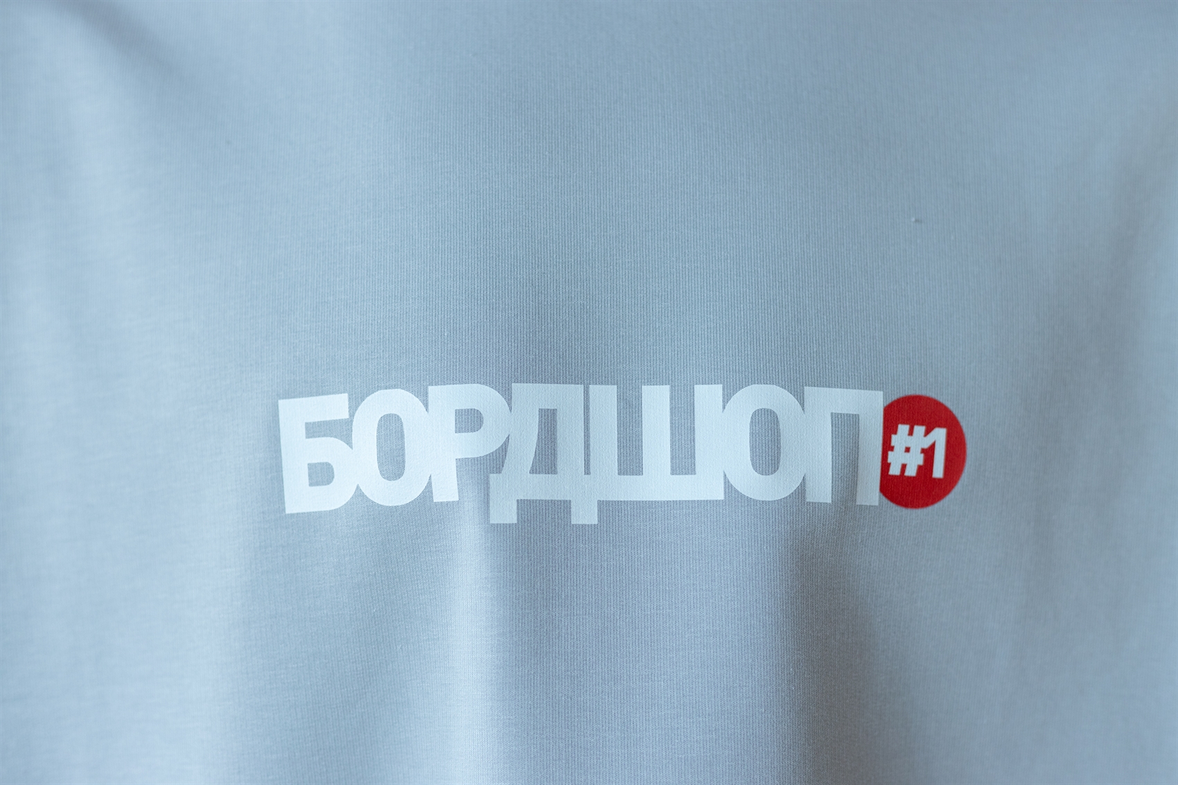 Футболка БОРДШОП#1 classic logo v2 серый - фото 43796