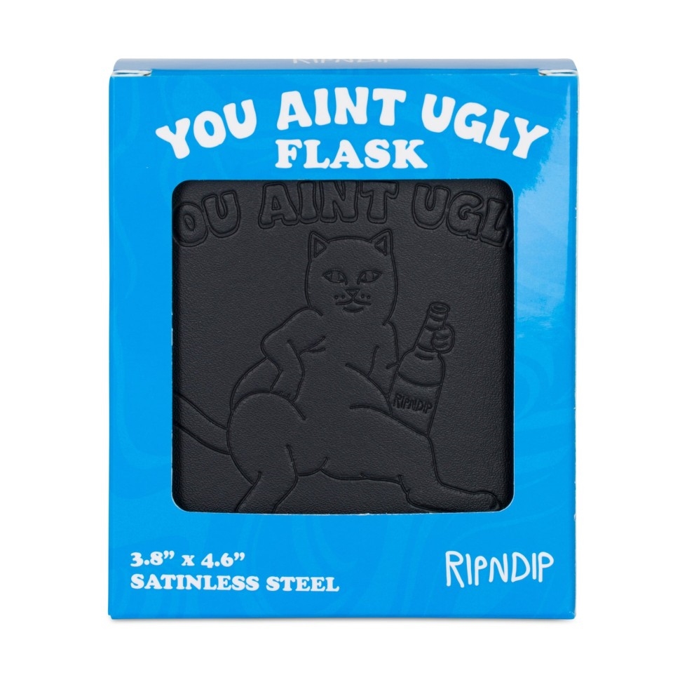 Фляжка RIPNDIP You Ain't Ugly Flask Black - фото 44403