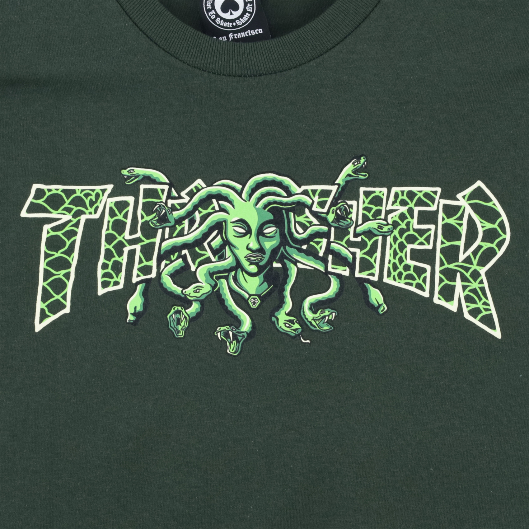 Футболка Thrasher Medusa forest green - фото 45566